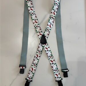 Mens Adjustable Suspenders with Golf Print